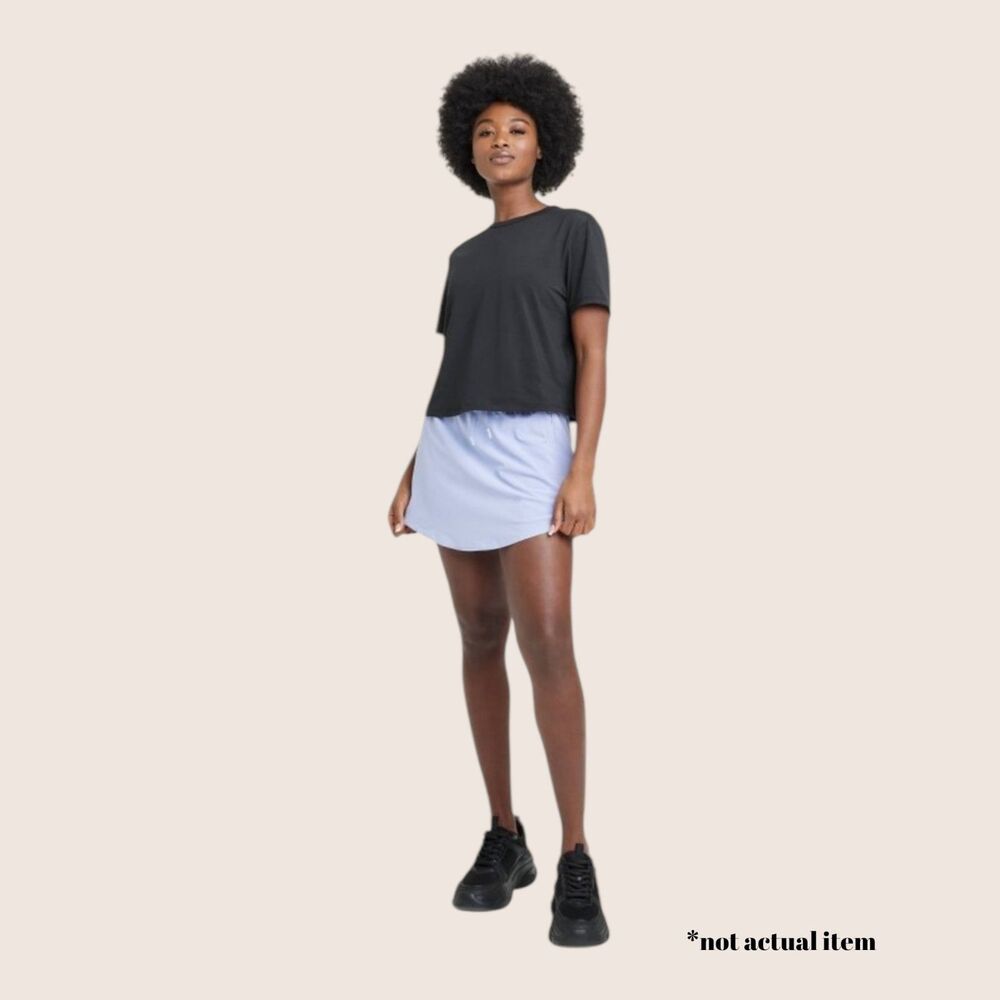 🖤 ALL IN MOTION ESSENTIAL CREWNECK SHORT SLEEVE TOP BLACK LARGE - Picture 2 of 8